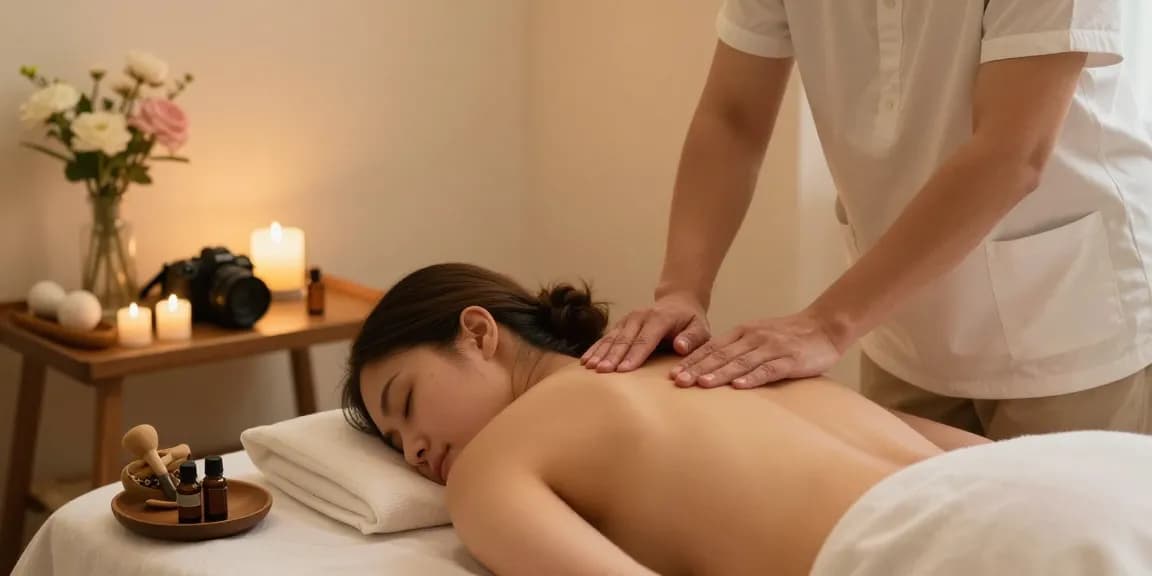 수원출장안마 massage therapy session with soothing oils and serene atmosphere