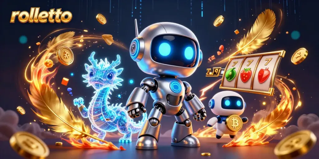 Experience winning strategies with rolletto slots, featuring dynamic characters and vibrant casino elements.