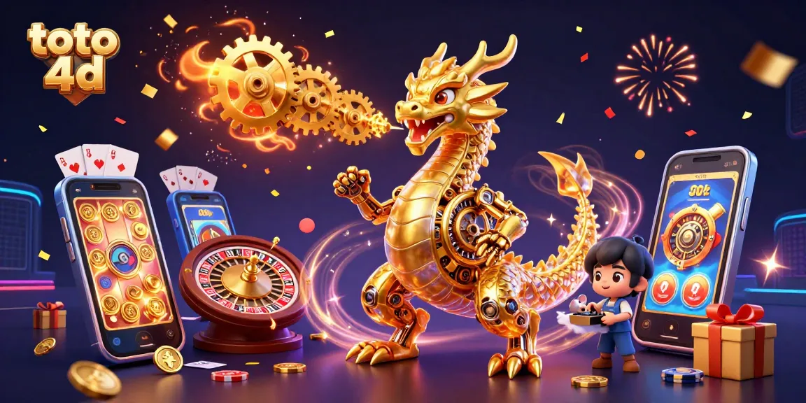 Experience thrilling winning moments with toto 4d in this vibrant casino-inspired 3D scene full of excitement.
