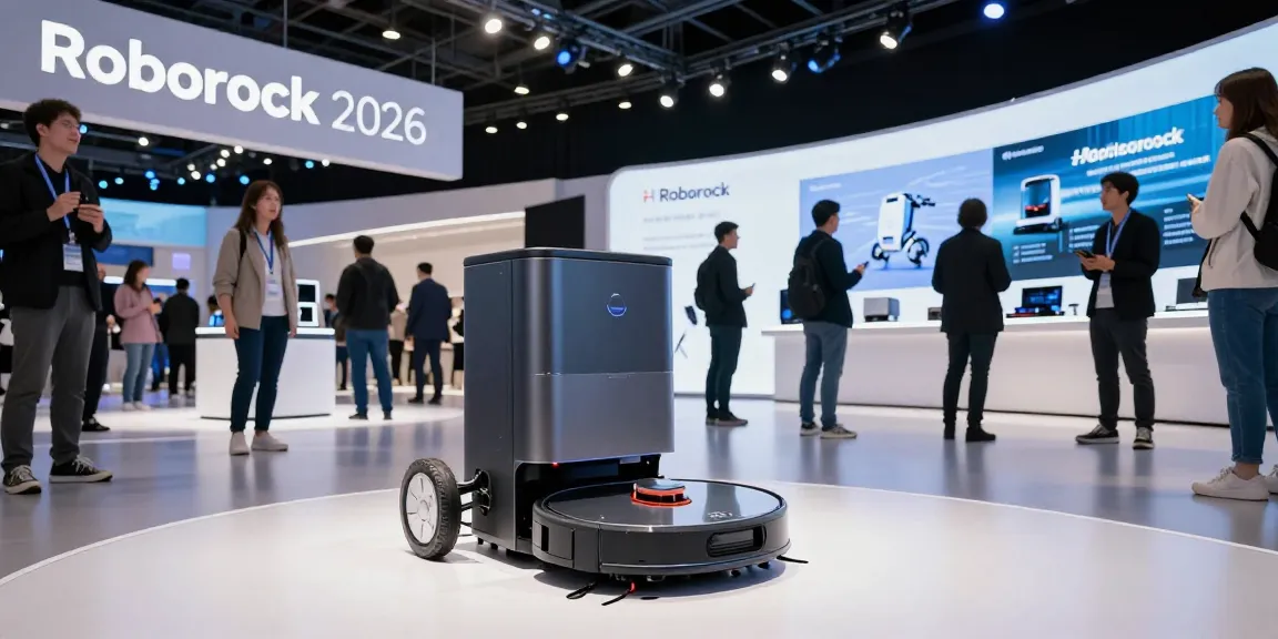 Roborock 2026 showcasing innovative robotic vacuum technology with wheel-leg design at CES 2026.