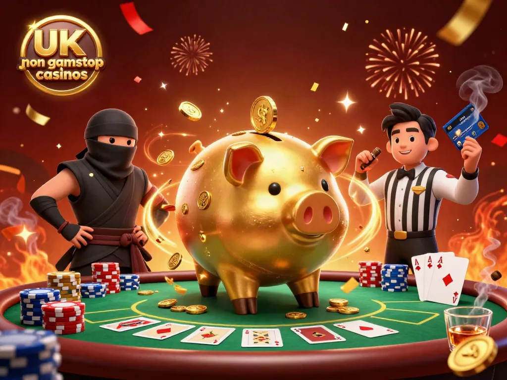 Engage with top UK non gamstop casinos through vibrant, dynamic 3D casino scene.
